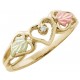 Genuine Diamond & Heart Ladies' Ring - By Mt Rushmore